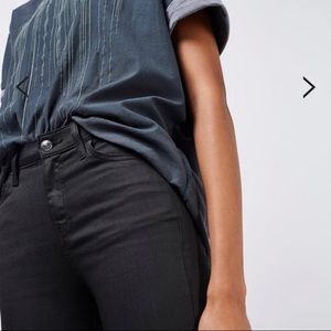 Top shop moto coated Jamie pants